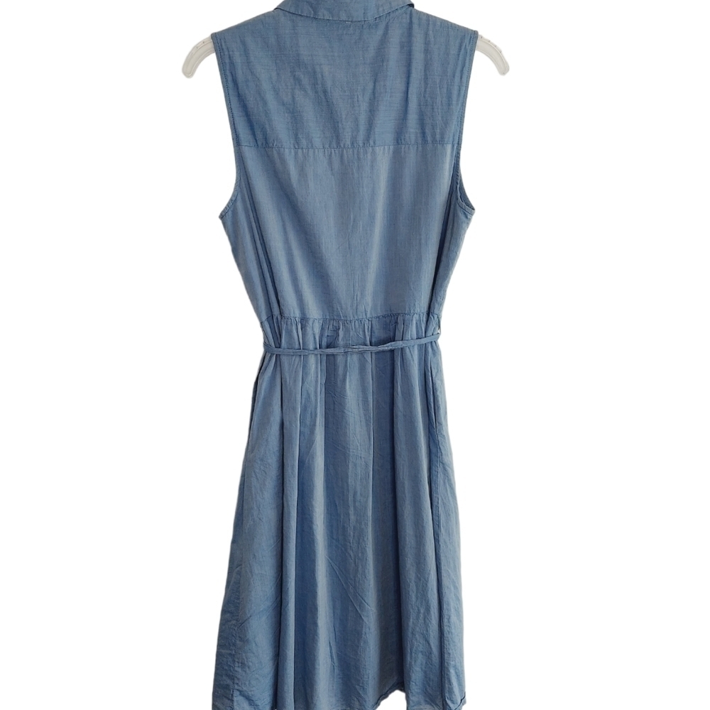 Who What Wear A-Line Shirt Dress Medium Sleeveless Lined Button Front Tie Back - Picture 7 of 16